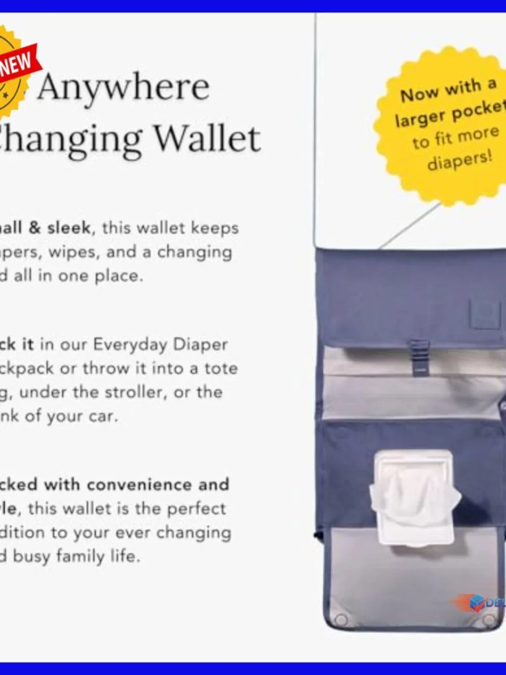 Portable Changing Pad, Foldable Diaper Mat, Travel Baby Accessory